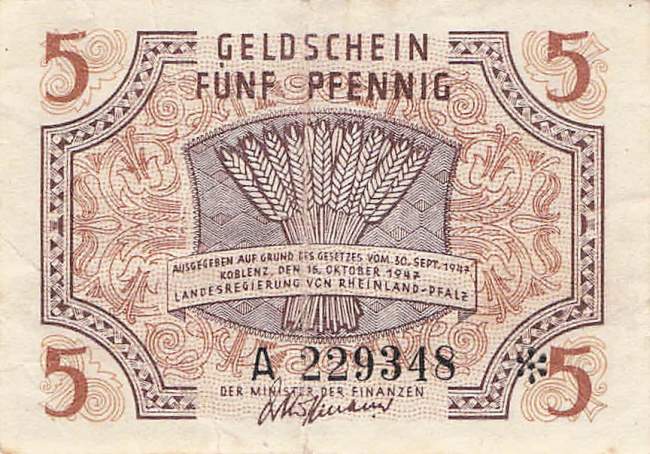r.211 A 5 Pfennig 1947